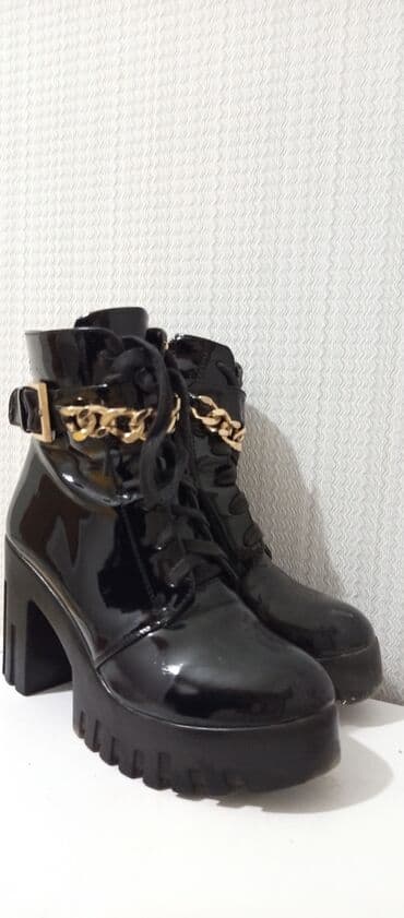 qadın bot: Derimod, Ölçü: 38, rəng - Qara, İşlənmiş — 1