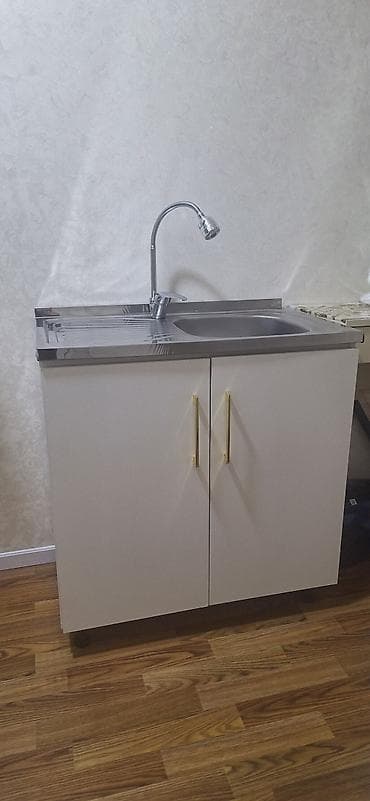 сифон: Прямоугольная Кухонная мойка, С шкафом, Нержавейка — 3