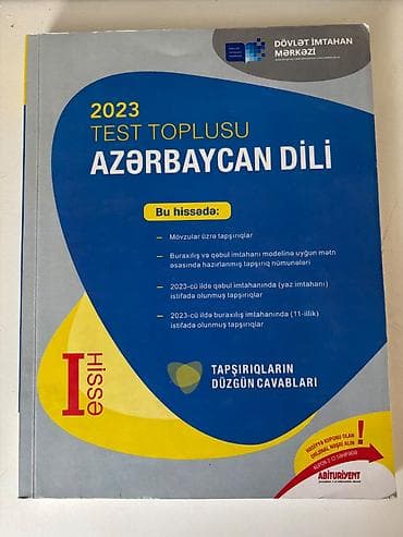 Azərbaycan dili 1ci hissə test toplusu 2023 çatdırılma var