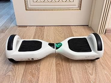 Elektrik hoverboard (özünü tarazlayan skuter) - Rəng: ağ, qara rezin