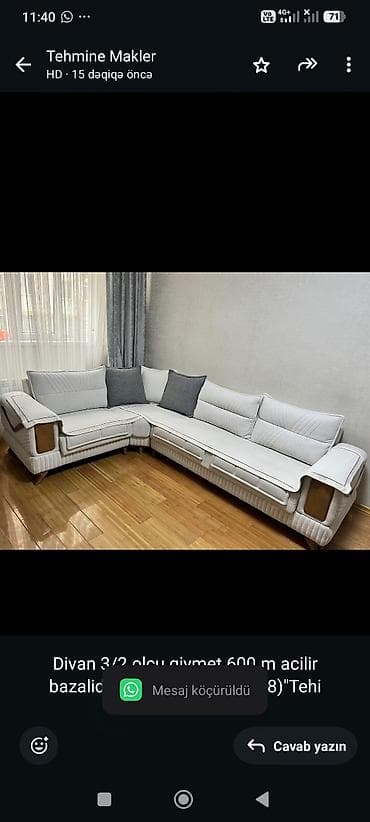 Divan 3/2 olçu qiymet 600 m acilir bazalidir unvan xirdalan(9538)"Tehi — 1