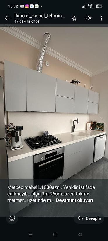Metbex mebeli. 1000azn. Yenidir istifade edilmeyib. ölçü