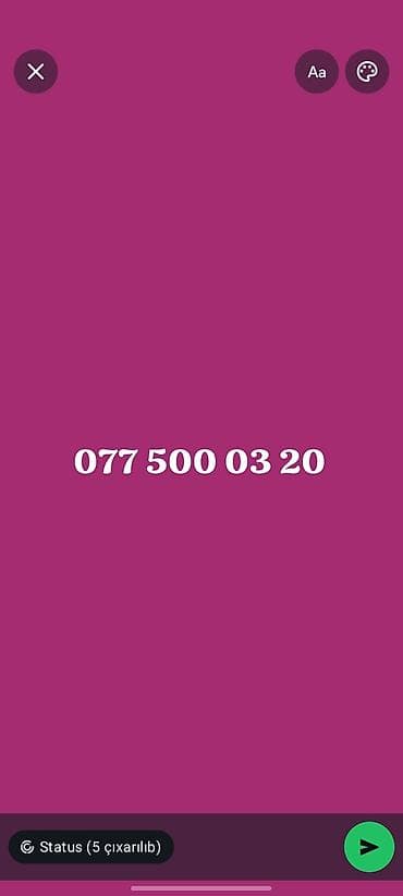 TV və video: Nömrə: ( 077 ) ( 5000320 ), Yeni — 2