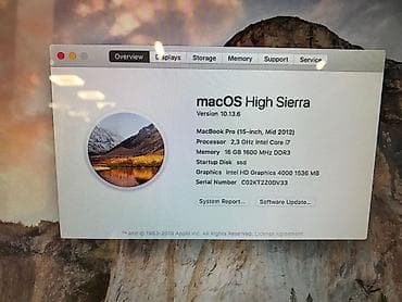 Kompüter və noutbuk aksesuarları: Apple MacBook Pro 15" (Mid 2012) - Ekran: 15 düym, parlaq panel - — 4