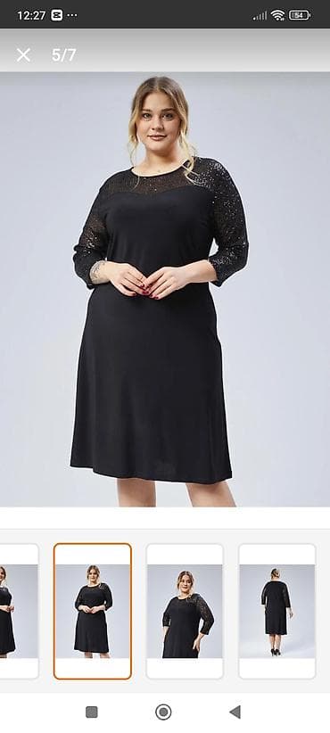 tulum geyim: Qadın paltarı qara rəng 44 razmer təzədi geyinilmiyib - Model: dizə — 2