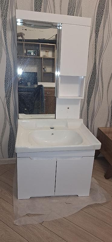 pox sekilleri: Hamam üçün lavabo dəsti - Rəng: ağ - Komplekt: şkaflı lavabo (iki — 4
