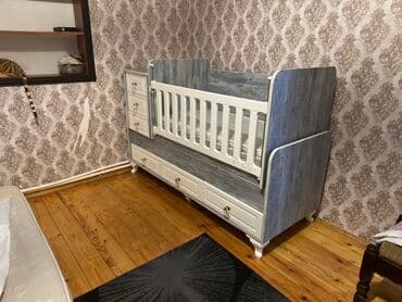 Hyundai: Для девочки и мальчика, Б/у, Колыбель, С матрасом, С механизмом качания — 2