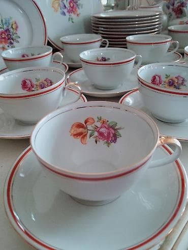 nişan tortları: Çay dəsti, rəng - Ağ, Farfor, 12 nəfərlik, Almaniya — 3