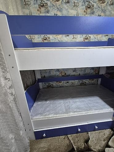 ucuz mebeler: Oğlan və qız üçün, Çarpayı, Matras ilə, Siyirməli, Laminat — 3