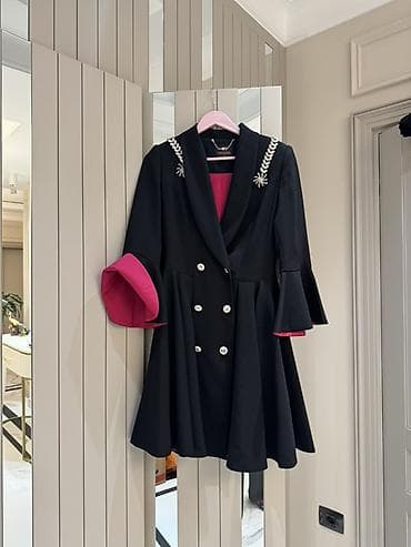 Пиджаки: Пальто, S, цвет - Черный — 2