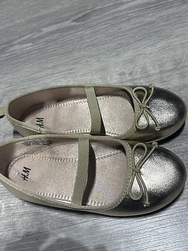 Детская одежда и обувь: Цвет - Золотой Балетки, Размер: 30, Для девочек — 3