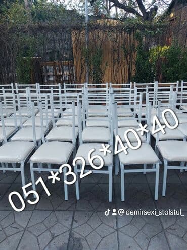 stol stul işlenmiş: Yeni, Sadə stul, Metal, Azərbaycan — 28