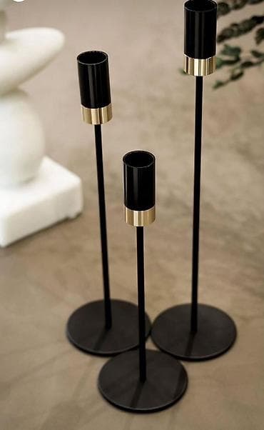 Məhsul: Metal şamaltı dəsti (3 ədəd) - Dizayn: Minimal və müasir