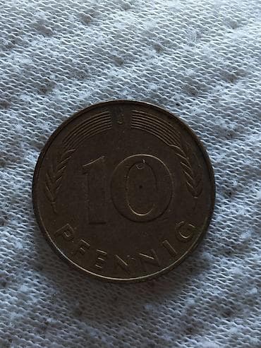 Məhsul: Almaniya 10 Pfennig sikkəsi Təsvir: - Növ: 10 Pfennig - Ölkə