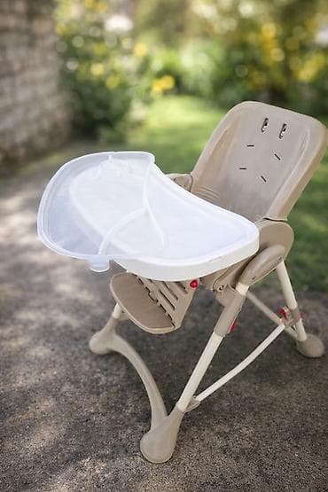 Uşaq yemək kreslosu - Rəng: bej-krem tonlarda - Geniş, çıxarıla bilən