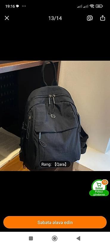 Qara rəngli çoxfunksiyalı bel çantası - Ölçülər: təqribən 28 sm