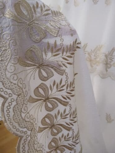 jalus pərdə: İşlənmiş, Pərdə, rəng - Bej, Pulsuz çatdırılma — 2