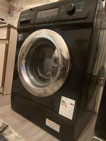 ucuz pencere: Samsung paltaryuyan maşın – ön yükləməli, qara korpus, xrom ön lyuk — 1