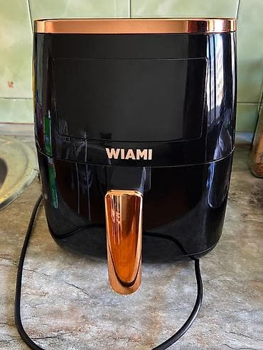 WIAMI hava fritözü (air fryer) - Rəng: qara gövdə, mis rəngli çərçivə — 1