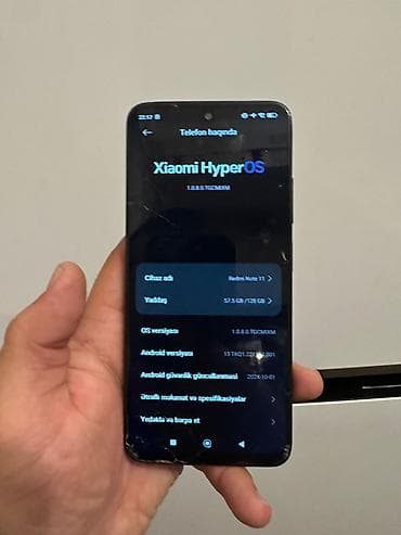 sensor ekran notebook: Redmi Note 11, 128 GB, rəng - Qara, İki sim kartlı — 3