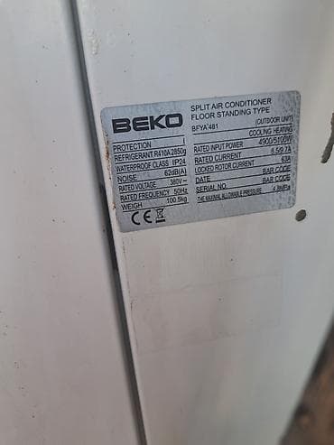 kondısoner: Beko BFYA481 döşəmə tipli split kondisioner komplekti (daxili və — 3