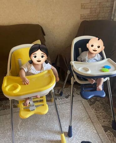 Milana…. Uşaq yemək stulları – 2 ədəd. - Rənglər: sarı-ağ və göy-ağ - lalafo.az -da Milana…. Uşaq yemək stulları – 2 ədəd. - Rənglər: sarı-ağ və göy-ağ -