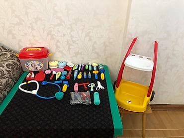 Игрушки: Uşaq üçün həkim temalı oyun dəsti - Rəngarəng plastik həkim alətləri — 8