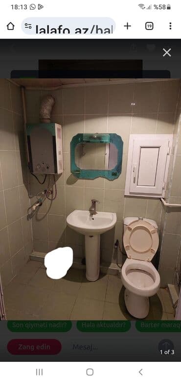 hostel for sale in baku: Kirayə verilən 1 otaq – sadə və geniş planlı - Otaq: işıqlı, hündür — 3