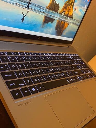 HP ProBook noutbuk - Ekran: 15.6" geniş ekran, nazik çərçivə, parlaq — 8