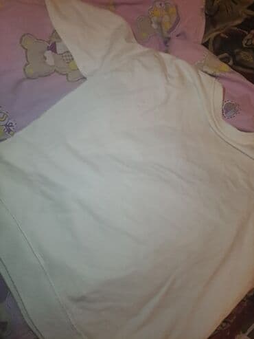 детские однотонные футболки: Ağ rəngli sweatşört. - Ön hissədə rəngarəng “HAPPY COMICS” çapı və — 1