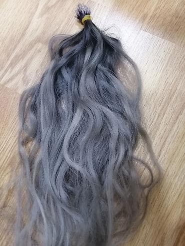 gumus 65: Təbii sac boz küllü rəng 70dənə. 60 sm — 3