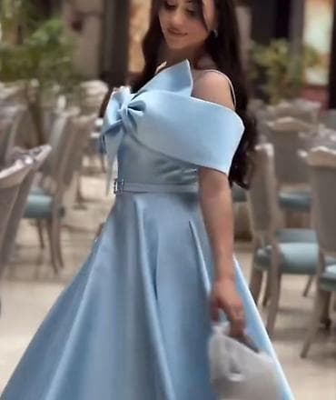 vecer: Göy rəngdə zərif ziyafət/libas 280 manata alınıb - Allegra - Model — 5