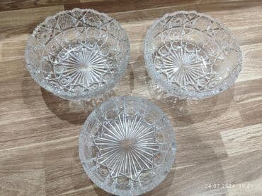 Digər süfrə qabları: Kasalar, 4 ədədli dəst, Xrustal — 1