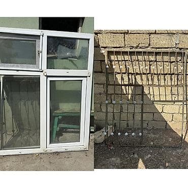 plastik pəncər: İşlənmiş İkiqat şüşə paketi Plastik pəncərə, Еni: 130 sm, Uzunluğu: 160 sm — 1