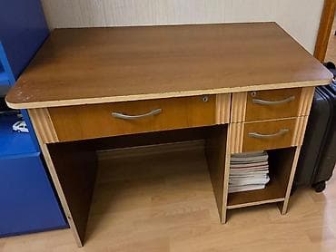 tek stollar: Düz masa, Stulsuz, Polkalı, Siyirməli, Sadə laminat — 1