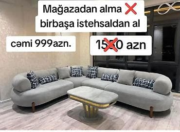 Yeni, Künc divan, Qonaq otağı üçün, Açılmayan