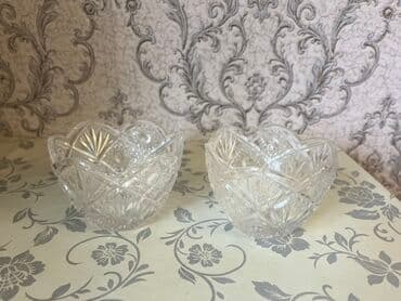 Tort və şiriniyyat qabları: Хрустальная посуда для салатов — 1