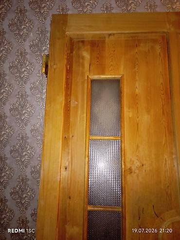 taxta qapi temiri: Məhsul: Şüşəli taxta otaq qapısı - Material: təbii ağac (şpon deyil) — 3