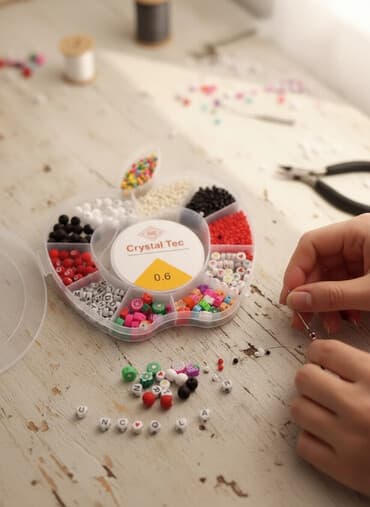 aşpaz forması: Muncuq dəsti – qolbaq və boyunbağı düzəltmə üçün - Dəyirmi, silindrik — 2