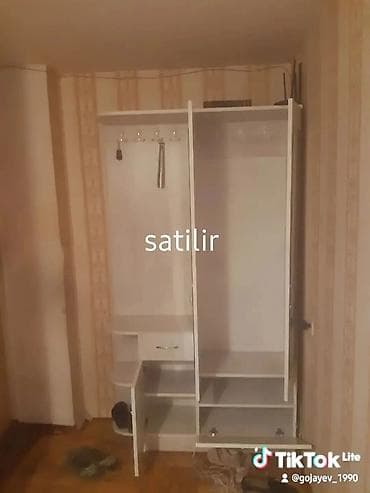 dola: İşlənmiş, 2 qapılı, Güzgülü, Ağ, Açılan, Düz dolab — 2