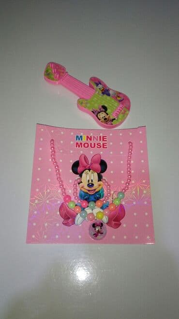 uşaqlar üçün don əlcəkləri: Minnie Mouse balaca qız uşağı dəsdi gitara, boyun bağı, biləklik ( — 2