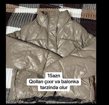 duti kurtka: Balonka tipli qadın kürkü – qolları çıxarılan modellə. - Rəng — 1