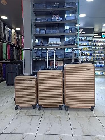 Çamadanlar: Sərt korpuslu 3-lü çamadan dəsti - Material: yüngül və möhkəm — 1