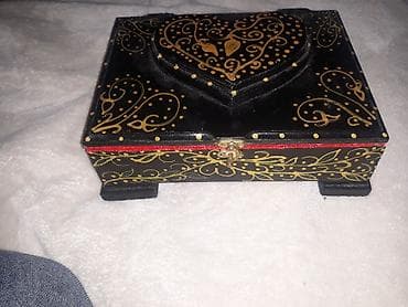 sandık: Taxta dekorativ qutu – əl işı - Material: taxta, laklanmış səth - — 3