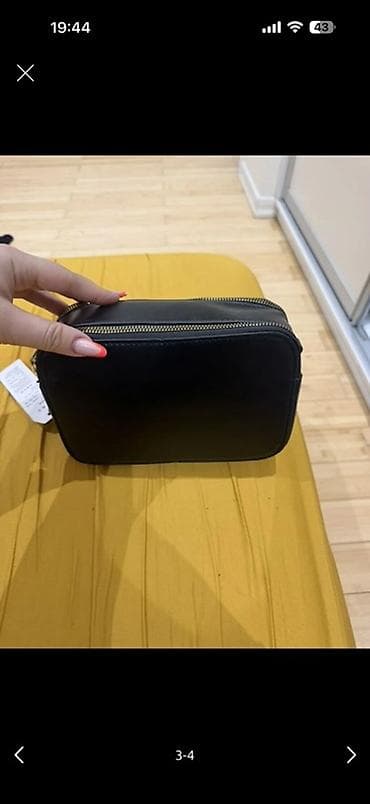 michael cors: Qara çiyin/çapraz çanta - Material: hamar teksturalı süni dəri - — 2