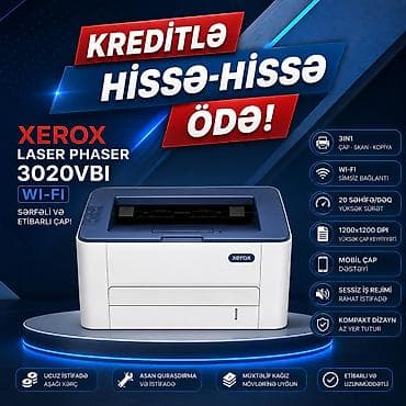 XEROX LASER PHASER 3020VBI WI-FI Operativ yaddaş: 128 MB Çap