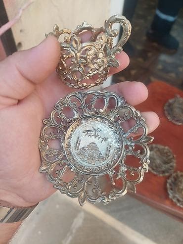 qəhvə servizi: Qəhvə dəsti, Metal, Türkiyə — 1