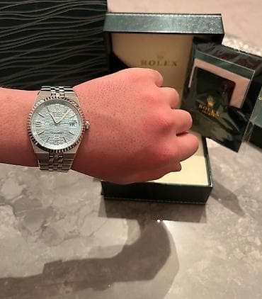 Смарт браслеты: Наручные часы, Rolex, цвет - Синий — 5