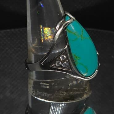 tək qaş: Üzük, Gümüş, Firuzə — 3