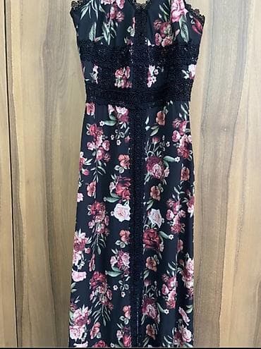 libas: Qara fonlu, gül naxışlı qadın donu — 2